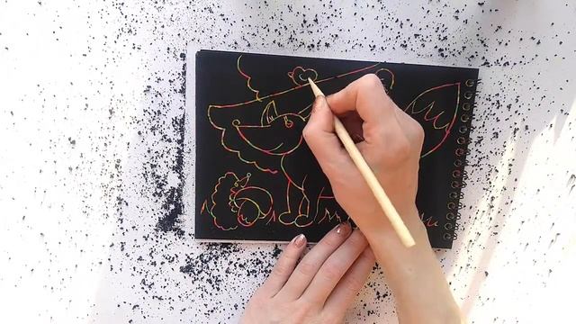 Делаю гравюры в альбоме.