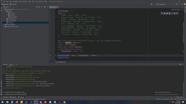 php send html message and table in telegram api смотреть онлайн