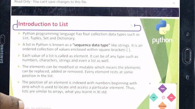XII-CS-9 -PYTHON DATA TYPES -DICTIONARY AND LISTS смотреть онлайн