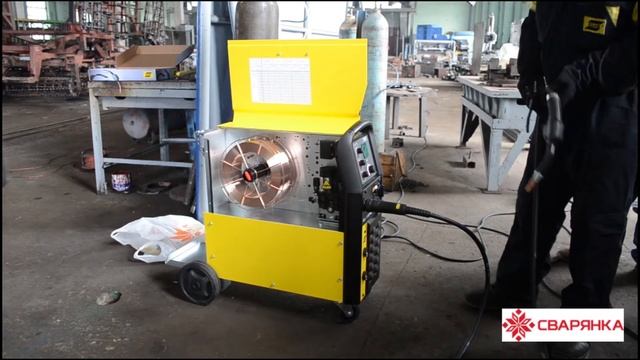 Запуск сварочного полуавтомата ESAB Origo Mig C340 PRO 4WD смотреть онлайн