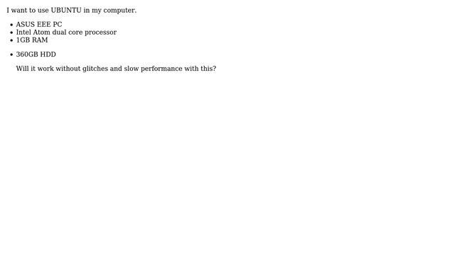Will UBUNTU work smoothly with 1Gb ram and intel atom dual core processor? (2 Solutions!!) смотреть онлайн