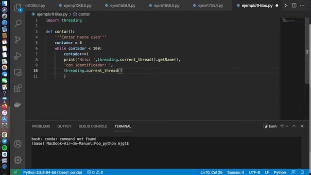 Video1.- Threads (hilos) en Python. смотреть онлайн