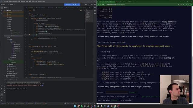 Advent of Code 2022 - Day 4: Camp Cleanup done in Kotlin смотреть онлайн