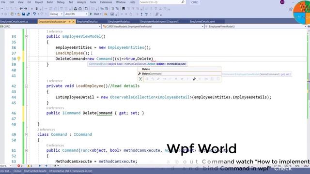 How to Read, Add, Update and Delete records from database using EntityFramework in WPF, MVVM смотреть онлайн