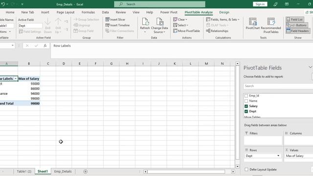 Checking for Highest Salaries Based on Department in Microsoft Excel and Power Query. смотреть онлайн