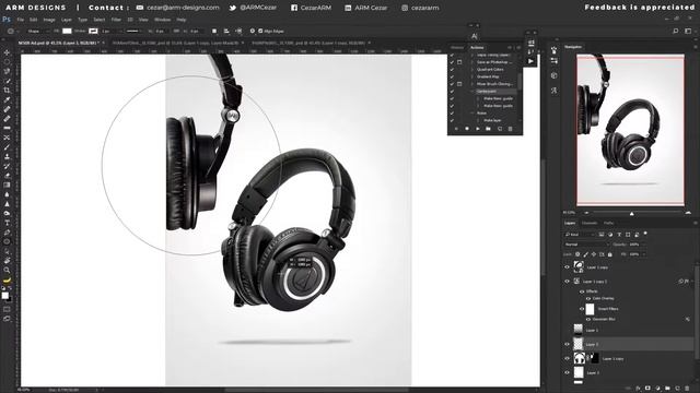Audio Technica M50X | Fan-Made Advertisement - Photoshop смотреть онлайн