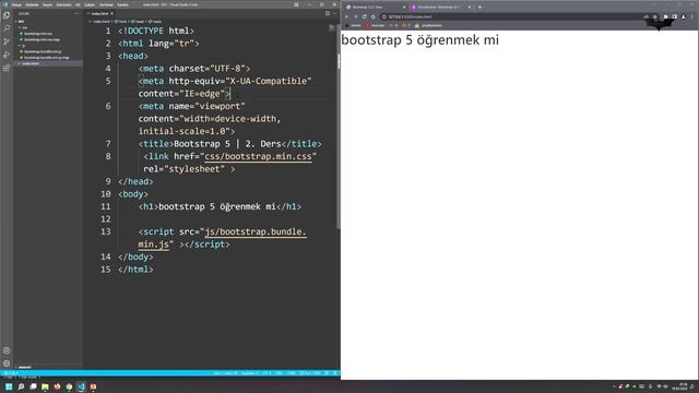 Ders 2 Bootstrap 5 Dosyalarını Projeye Dahil Etmek смотреть онлайн