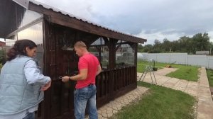 МЯГКИЕ ОКНА В БЕСЕДКЕ  СВОИМИ РУКАМИ