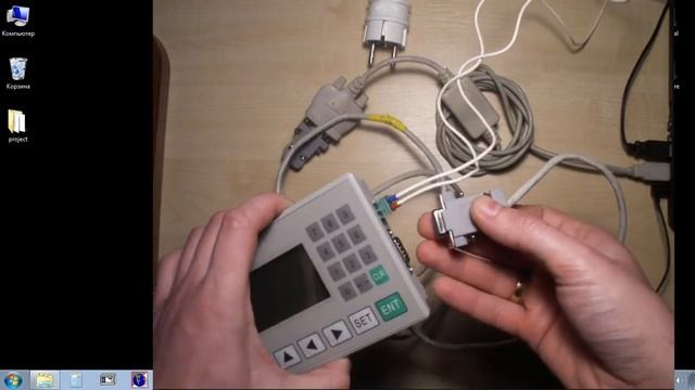 Подключение панели OP320-A-S, прошивка софтом OP series edit tool смотреть онлайн