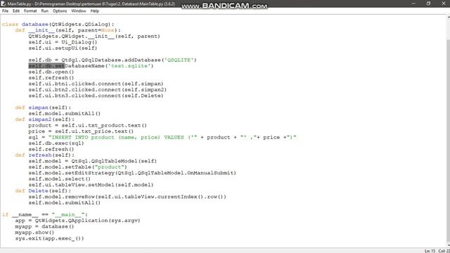 PyQt5 : Database & TableView смотреть онлайн