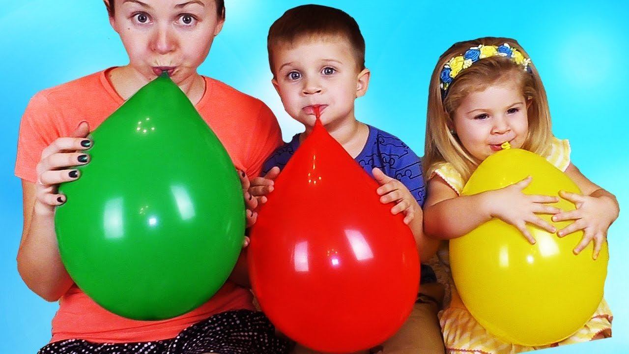 Learn colors with Balloons Finger Family song Kids playing and learning colors for children смотреть онлайн