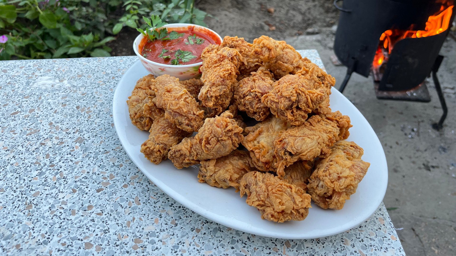 Куриные крылышки KFC в казане. Простой способ приготовить дома.