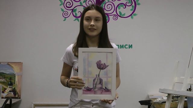 Отзыв: Живопись акварелью с нуля. Акварельные цветы. смотреть онлайн
