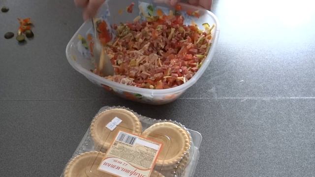 Закусочные тарталетки с начинкой мини пицца смотреть онлайн