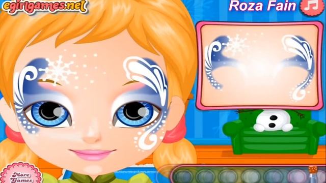Макияж в стиле АРТ, игра для девочек ▬ Frozen Face Painting ♥ 1080P ♥ смотреть онлайн