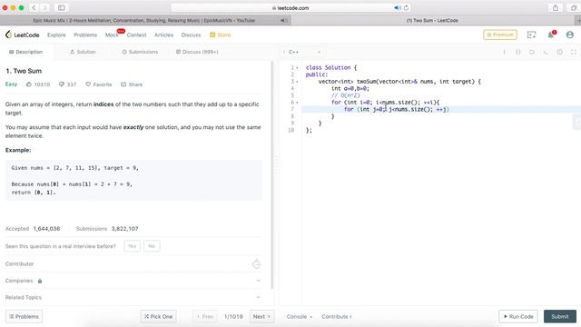 Two Sum - LeetCode # 1 смотреть онлайн