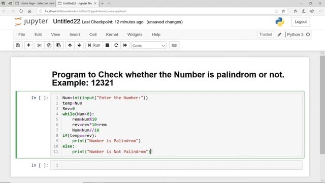 #6 Python Program Practice Series : Check whether the Number is Palindrome or Not смотреть онлайн