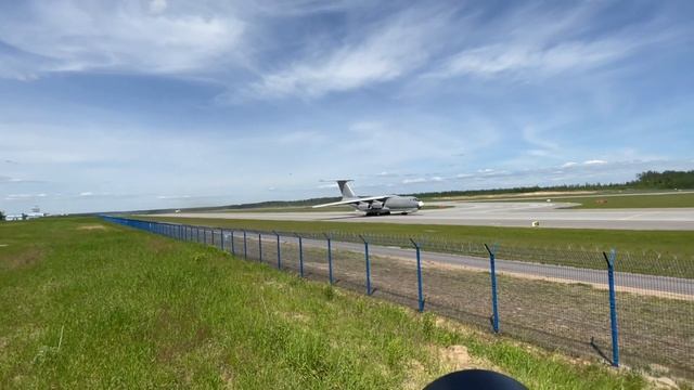 Облёт Ил-76ТД ВВС Анголы, Аэропорт Минск/Angola AirForce Il-76TD Test flight, Minsk Airport . T-909 смотреть онлайн