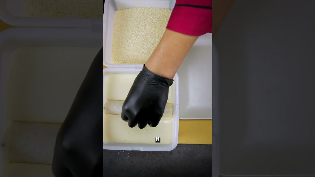 Нежнейший жаренный ролл без нори, а с рисовой бумагой. #суши #sushi #роллы смотреть онлайн