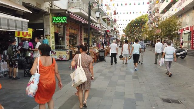 Kusadasi city center ! Kusadasi Bazaar Walking 2022 ! смотреть онлайн