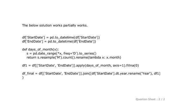 Pandas : python how to find the number of days in each month from Dec 2019 and forward between two смотреть онлайн