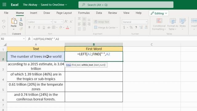 Formula to Get a First Word from a Cell in Excel смотреть онлайн