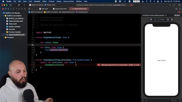 SwiftUI List with Custom Cell & Passing Data смотреть онлайн