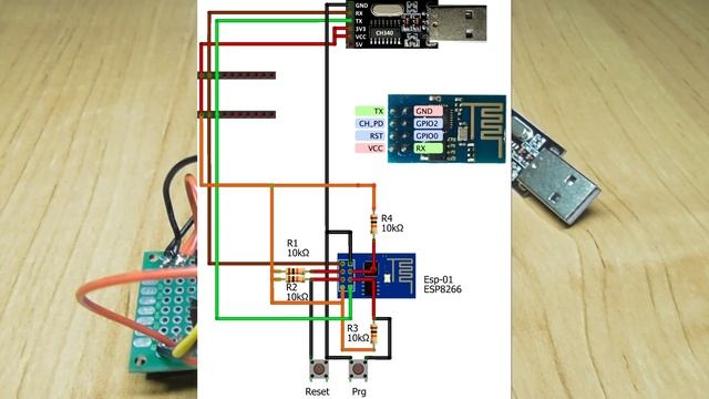 Модуль ESP-01 (ESP8266) 1Mb прошивка, пример использования смотреть онлайн
