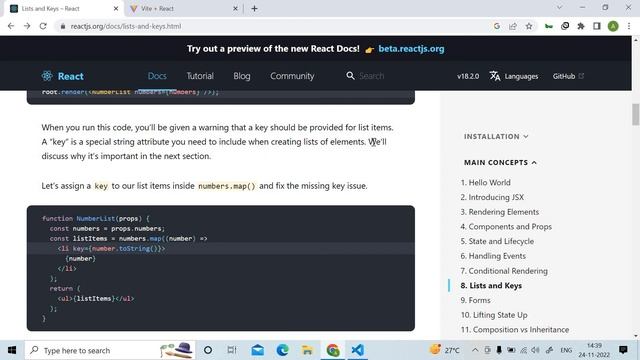 #12 List and keys in react | Array traversing | react js course in hindi смотреть онлайн