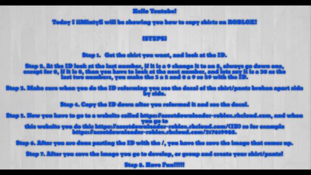 2016 How To Copy Shirts/Pants [ROBLOX] смотреть онлайн