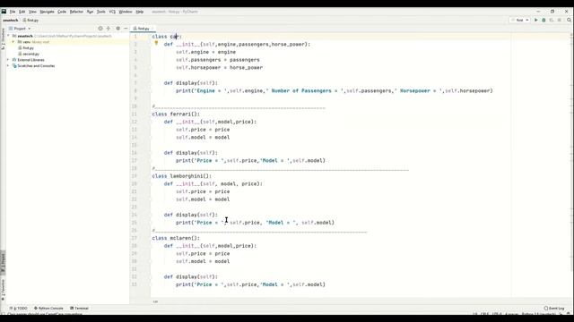 How to use Multiple Inheritance in Pycharm (Object Orientation part 5) смотреть онлайн