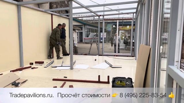Монтаж торговых павильонов из сэндвич панелей ускоренная съемка смотреть онлайн