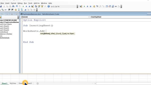 Inserting Worksheets - Power Programming in VBA Excel - Part 8 - Urdu / Hindi смотреть онлайн