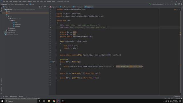 Bukkit Plugin Tutorial 1.16+ | Lang.yml file смотреть онлайн