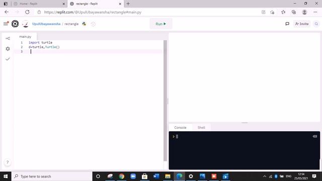 python with turtle rectangle смотреть онлайн