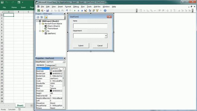 Excel VBA Tutorial for Beginners (Part 9/10): Userforms смотреть онлайн