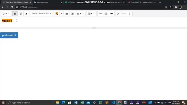 [ Python | Flask ] Rich Text Editor istifadəsi смотреть онлайн