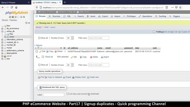 #17 PHP Ecommerce website development | Signup duplicates | MVC OOP - Quick programming смотреть онлайн