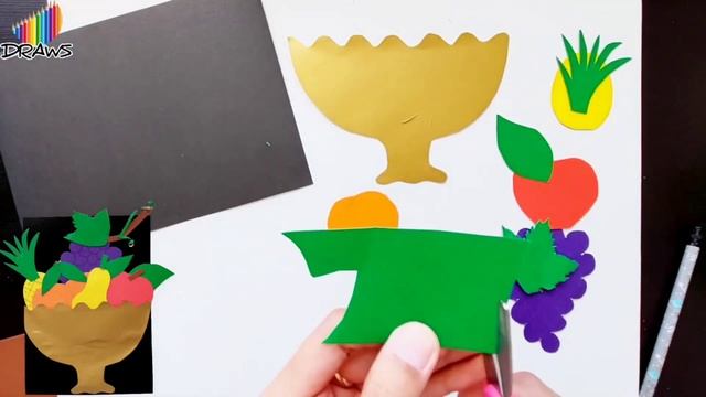 Поделки из цветной бумаги "Ягоды и фрукты"/ colored paper crafts "berries and fruits" смотреть онлайн