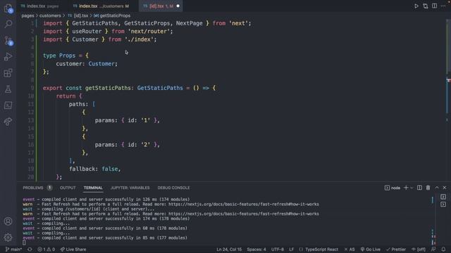 getStaticPaths Static Data Fetching (Parameterized Pages) - Next.js - React Tutorial 76 смотреть онлайн