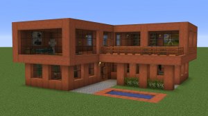 Майнкрафт - Как построить современную деревянную виллу. Minecraft