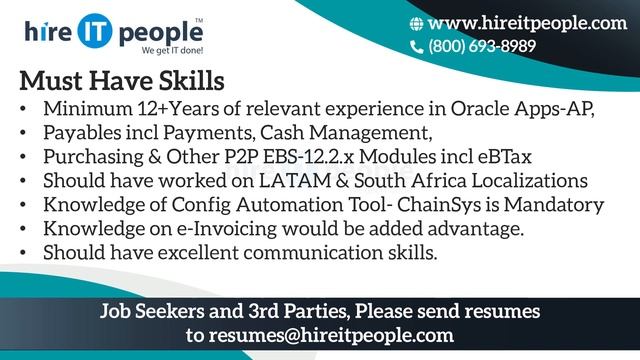 Oracle eBS Functional Jobs | Financials Jobs | SAN FRANCISCO, CA | Job ID: 32231 | смотреть онлайн