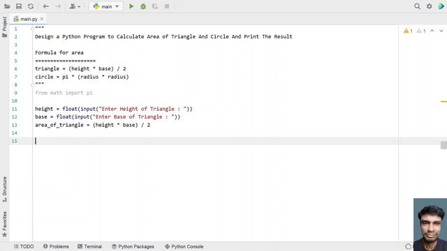 Design a Python Program to Calculate Area of Triangle And Circle And Print The Result смотреть онлайн