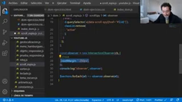 Curso JavaScript: 99. DOM: Ejercicios Prácticos | ScrollSpy con Intersection Observer - #jonmircha смотреть онлайн