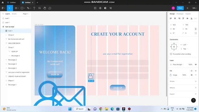 SIGN UP and SIGN IN page design using FIGMA смотреть онлайн