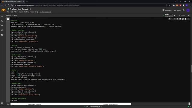 Implementation of 2D Transformation into Python and Cartesian using OpenCV смотреть онлайн