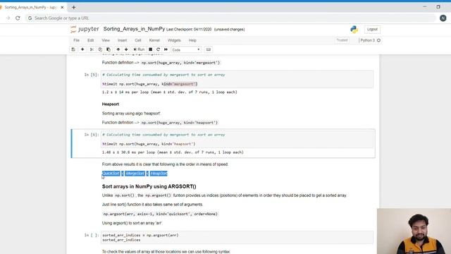 Sort Arrays in NumPy смотреть онлайн