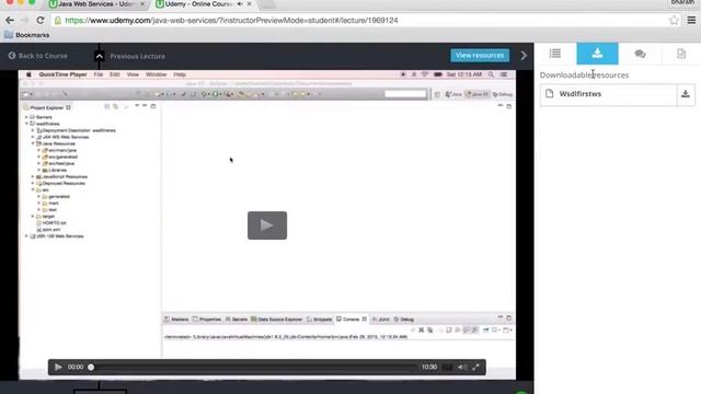 Java Web Services : Downloading Projects from Lecture Contents смотреть онлайн