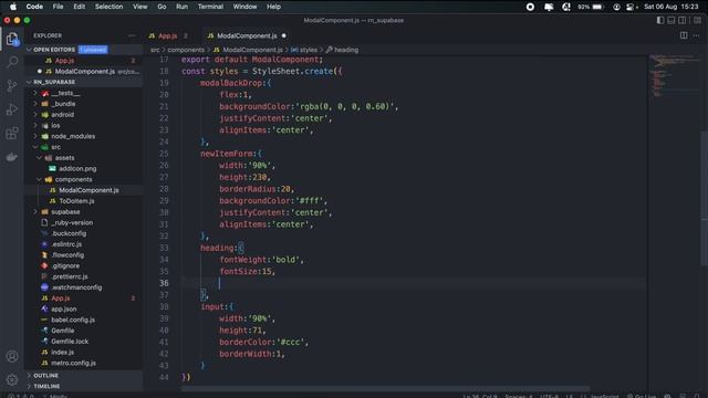 Building a react native supabase application - #3 Adding data to supabase database. смотреть онлайн