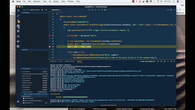 How to debug Azure Functions with Visual Studio Code | Azure Tips and Tricks смотреть онлайн